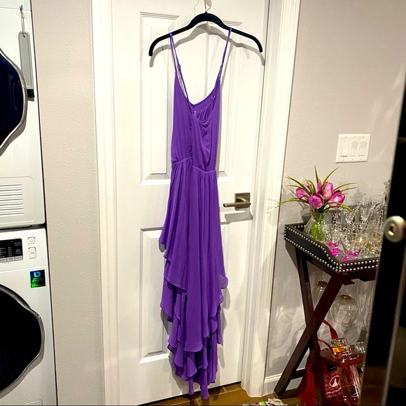 Guess Lavender High/Low Ruffle Dress (size XS)🌹 - Picture 6 of 11